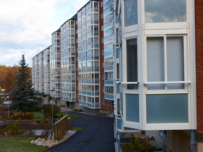 Balconies after Balco transformation, Brf Stickan, Uddevalla