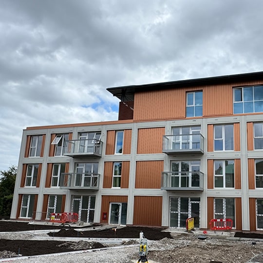 New Balco AluTwo balconies at Mariners Park in Wallasey.