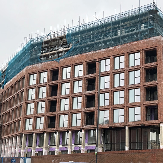 Levitate balconies installed by Balco at Points Cross, Leeds)